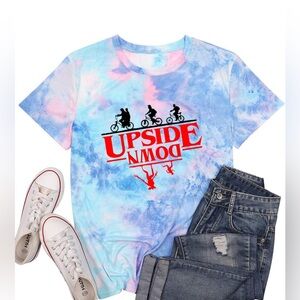Stranger Things Upside Down Vintage Graphic T Shirt Women's Tie Dye 1983 SZ SM